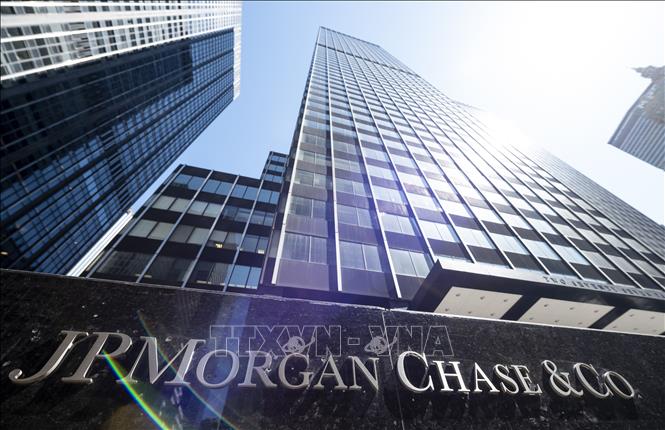(Tư liệu) Trụ sở Ngân hàng JPMorgan Chase tại New York, Mỹ. Ảnh: AFP/TTXVN