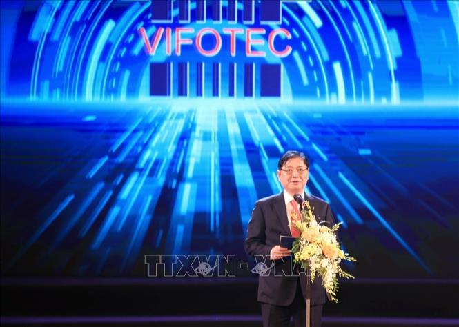 Chủ tịch Liên hiệp các Hội Khoa học và Kỹ thuật Việt Nam Phan Xuân Dũng phát biểu. Ảnh: Tuấn Anh - TTXVN