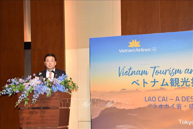Vietnamese Ambassador to Japan Pham Quang Hieu speaks at the conference. VNA Photo: Nguyễn Tuyến