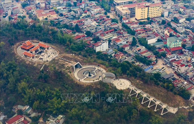 An aerial view of the Dien Bien Phu Battlefield Martyrs' Temple, an award-winning urban design. VNA Photo: Xuân Tư 