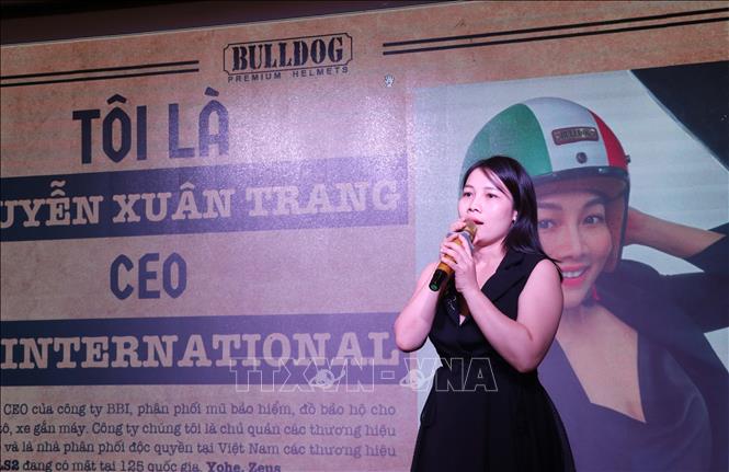 Bà Nguyễn Xuân Trang, Giám đốc Công ty TNHH Xuất Nhập Khẩu BB Quốc tế phát biểu tại hội thảo. Ảnh: Ngọc Thiện - TTXVN