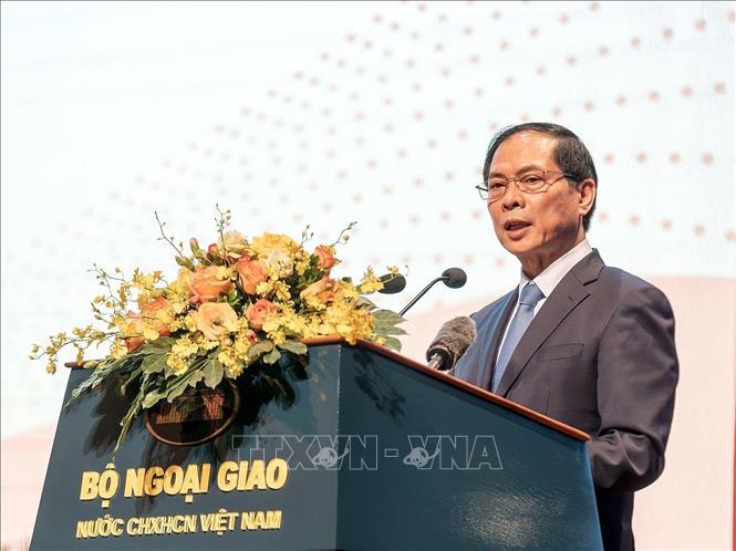 Foreign Minister Bui Thanh Son speaks at the ceremony. VNA Photo: Lâm Khánh