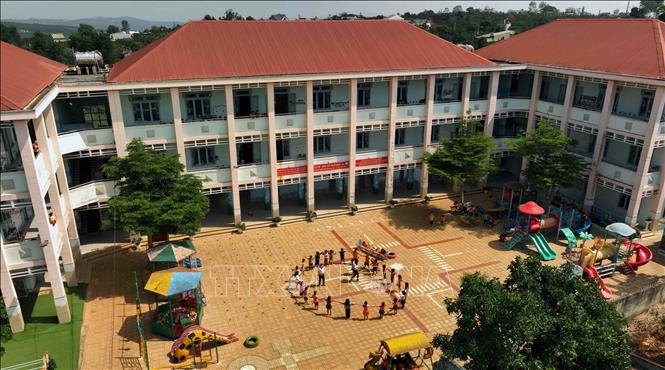 The kindergarten in Quang Lap commune, Don Duong district. VNA Photo: Vũ Sinh