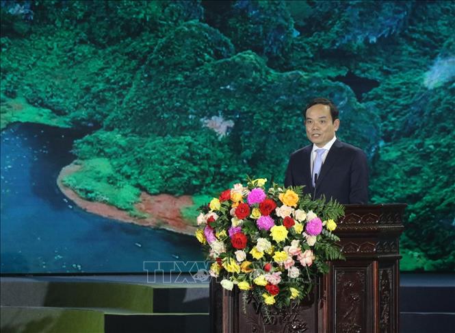 Deputy Prime Minister Tran Luu Quang addresses the event. VNA Photo: Đức Phương 