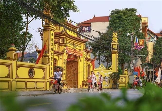 Huyện Yên Lạc chú trong bảo tồn, tôn tạo các giá trị văn hóa lịch sử ở địa phương trong chương trình xây dựng nông thôn mới nâng cao. Ảnh: Nguyễn Thảo - TTXVN 