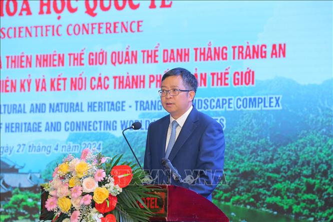Thứ trưởng Bộ Ngoại giao Phạm Thanh Bình phát biểu tại Hội thảo. Hải Yến - TTXVN.