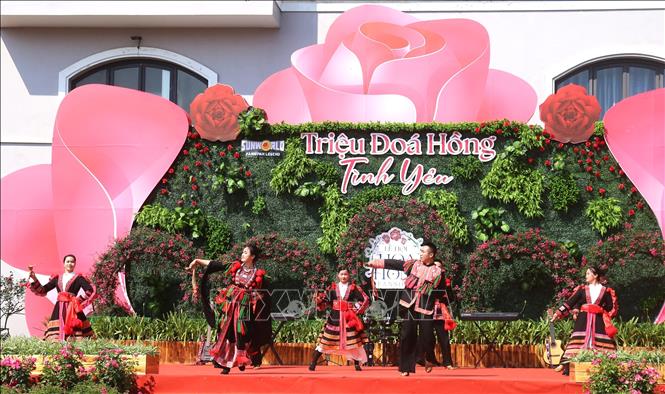 Fansipan Rose Festival 2024 themed “A Million Roses” is held in Sa Pa. VNA Photo: Quốc Khánh