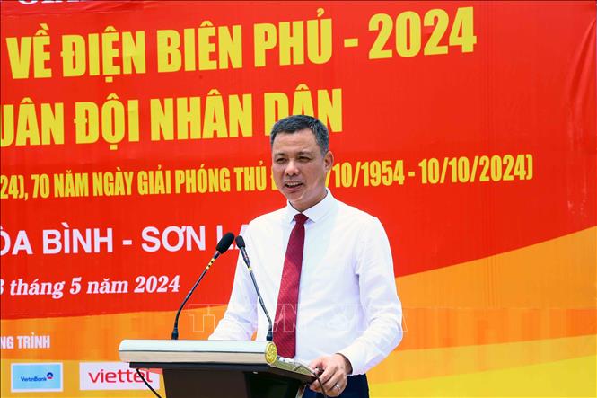 Phó Chủ tịch UBND tỉnh Sơn La Nguyễn Thành Công phát biểu. Ảnh: Quang Quyết-TTXVN