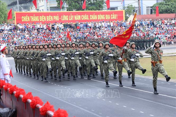 Khối chiến sĩ Đặc công diễu binh. Ảnh: Lâm Khánh - TTXVN