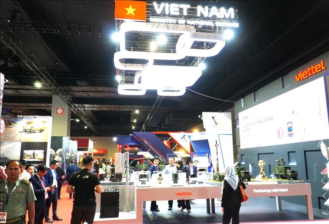 Gian hàng của Viettel tại triển lãm DSA 18. Ảnh: Hằng Linh-PV TTXVN tại Kuala Lumpur