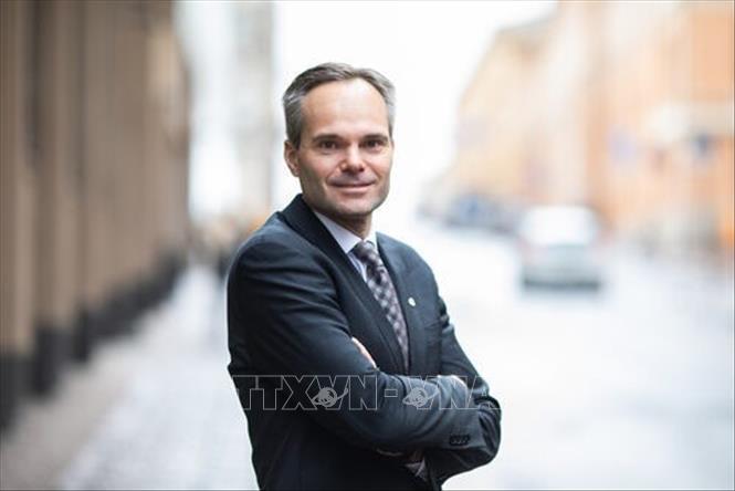 Bộ trưởng Bộ Khí hậu và Môi trường Phần Lan Kai Mykkänen. Ảnh: TTXVN phát