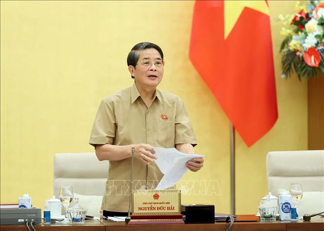 Phó Chủ tịch Quốc hội Nguyễn Đức Hải điều hành phiên họp. Ảnh: An Đăng - TTXVN