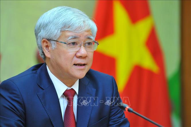 Đồng chí Đỗ Văn Chiến, Ủy viên Bộ Chính trị, Bí thư Trung ương Đảng, Bí thư Đảng đoàn, Chủ tịch Ủy ban Trung ương Mặt trận Tổ quốc Việt Nam. Ảnh: TTXVN