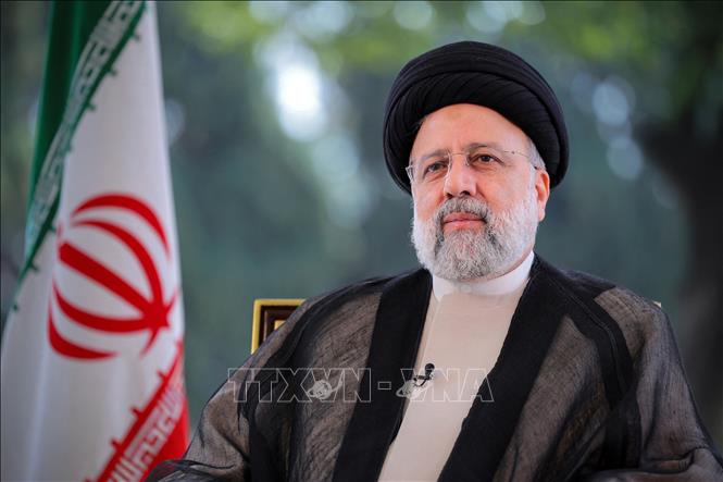 (Tư liệu) Tổng thống Iran Ebrahim Raisi trong bài phát biểu thường niên được phát trên toàn quốc, ở Tehran ngày 20/3/2024. Ảnh: AFP/TTXVN