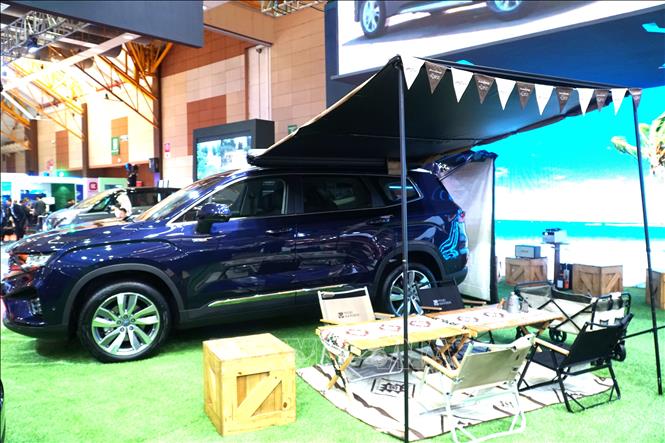 Sản phẩm xe cắm trại của thương hiệu ôtô Proton giới thiệu tại triển lãm. Ảnh: Hằng Linh - PV TTXVN tại Kuala Lumpur 