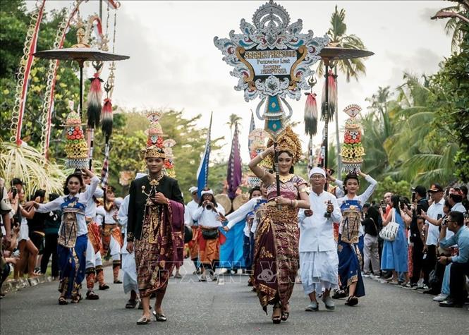 Lễ hội đường phố trong khuôn khổ Diễn đàn nước Thế giới tại Bali, Indonesia. Ảnh: Đỗ Quyên - PV TTXVN tại Indonesia