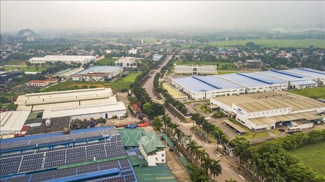 Một góc khu Công nghiệp Lương Sơn, huyện Lương Sơn, tỉnh Hòa Bình. Ảnh: Trọng Đạt-TTXVN