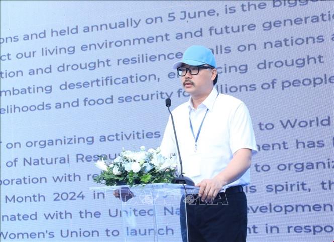 DoNRE Deputy Director Nguyen Minh Tan addresses the launching ceremony. VNA Photo: Nguyễn Cúc