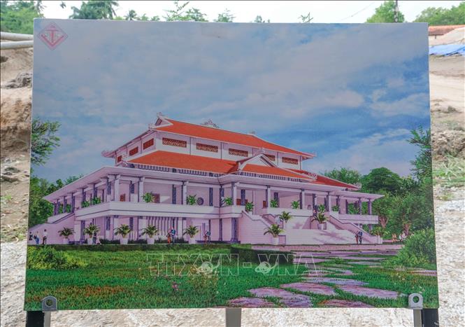Phối cảnh Khu tưởng niệm (Khu A) thuộc Dự án bảo tồn, tôn tạo và phát huy giá trị di tích lịch sử Lộ Vòng Cung. Ảnh: Thanh Liêm - TTXVN
