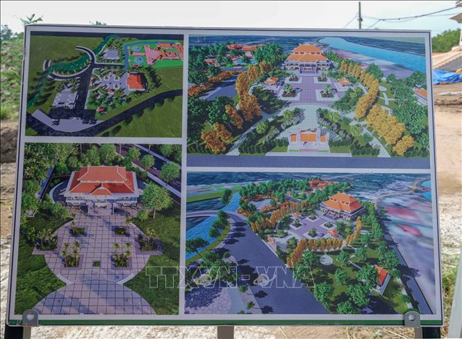 Phối cảnh Dự án bảo tồn, tôn tạo và phát huy giá trị di tích lịch sử Lộ Vòng Cung khi hoàn thành. Ảnh: Thanh Liêm - TTXVN