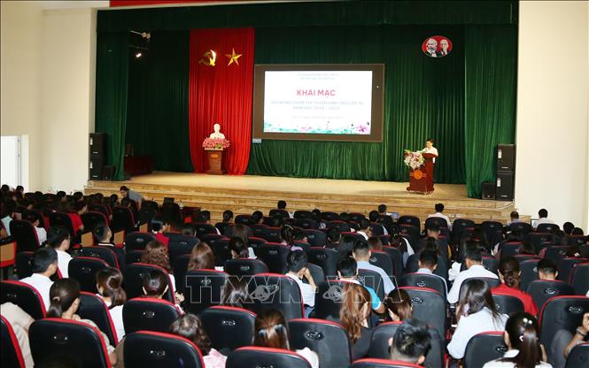Khai mạc Hội đồng chấm thi tuyển sinh vào lớp 10 năm học 2023-2024 tại tỉnh Sơn La. Ảnh: Quang Quyết-TTXVN