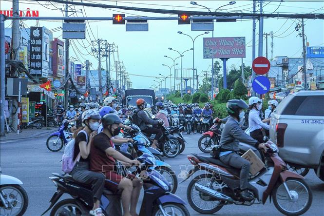 Nút giao đường Nguyễn Văn Linh - 3 Tháng 2 là một trong 5 nút giao sẽ được cải tạo, mở rộng để giải quyết ùn tắc. Ảnh: Thanh Liêm - TTXVN