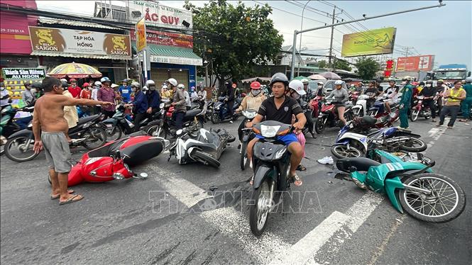 Hiện trường vụ tai nạn. Ảnh: TTXVN phát