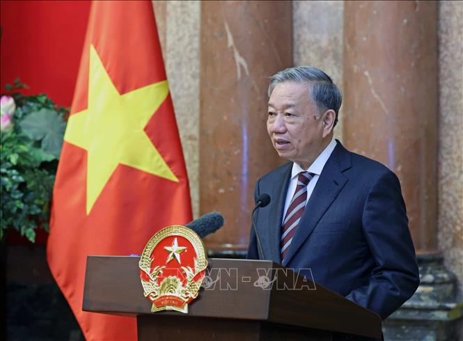 Chủ tịch nước Tô Lâm phát biểu. Ảnh: Nhan Sáng-TTXVN