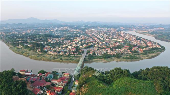 Từ tháng 9/2023, thành phố Yên Bái được công nhận là đô thị loại II trực thuộc tỉnh Yên Bái. Ảnh: Tuấn Anh - TTXVN