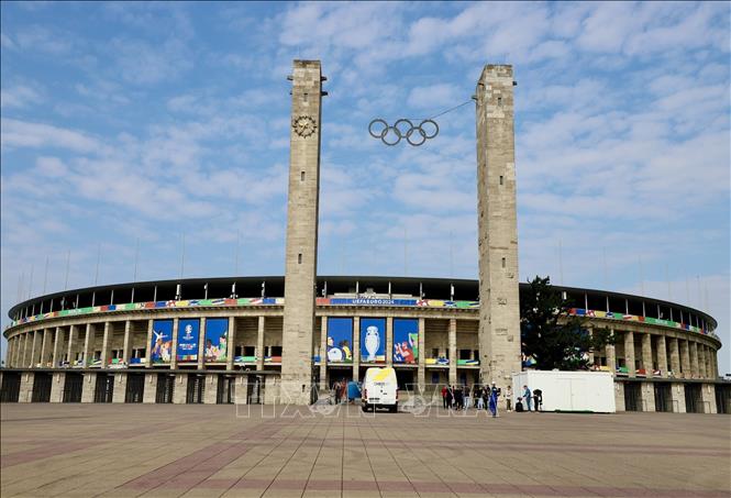 Cận cảnh Sân vận động Olympic Berlin. Ảnh: Phương Hoa-Pv TTXVN tại Đức
