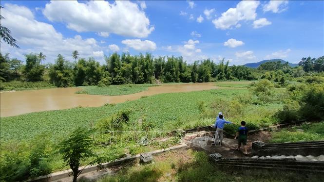 Vị trí dự kiến xây dựng đập điều hòa Sông Ba tại thị xã An Khê (Gia Lai). Ảnh: Hồng Điệp - TTXVN