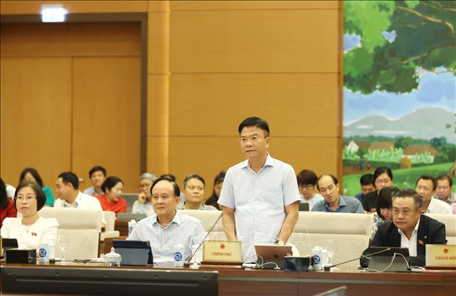 Phó Thủ tướng Chính phủ Lê Thành Long phát biểu. Ảnh: Phương Hoa - TTXVN