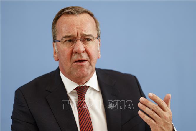 Bộ trưởng Quốc phòng Đức Boris Pistorius phát biểu trong cuộc họp báo ở Berlin ngày 12/6/2024. AFP/TTXVN