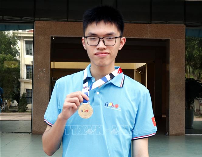 Thân Thế Công-  thí sinh duy nhất của Việt Nam đoạt Huy chương Vàng tại Cuộc thi Olympic Vật lí châu Á (APhO) năm 2024. Ảnh: Đồng Thúy-TTXVN