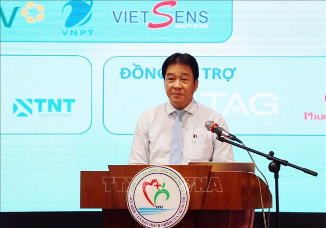 Ông Nguyễn Long Biên, Phó Chủ tịch UBND tỉnh Ninh Thuận, phát biểu tại Hội nghị. Ảnh: Công Thử-TTXVN