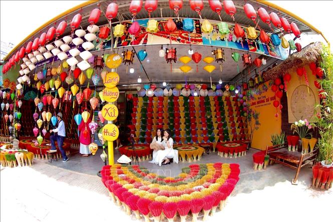 A shop at Thuy Xuan incense village. VNA Photo