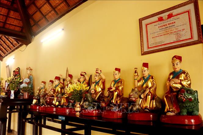 Với những giá trị nổi bật về văn hóa, kiến trúc nghệ thuật và lịch sử, chùa Long Quang đã được Bộ Văn hóa - Thông tin (nay là Bộ Văn hóa, Thể thao và Du lịch) công nhận là Di tích Nghệ thuật cấp quốc gia vào ngày 21/6/1993. Ảnh: Thu Hiền - TTXVN