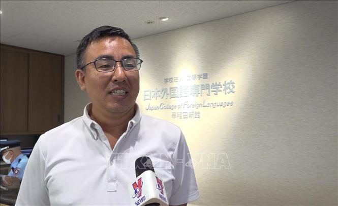 Candidate Yamamoto Fubito, an employee at a Japanese law consulting office in Ho Chi Minh City, who has 20 years of using Vietnamese as a second language. VNA Photo