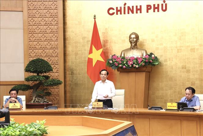 Phó Thủ tướng Trần Lưu Quang chủ trì họp Ban Chỉ đạo quốc gia về IUU. Ảnh: Lâm Khánh - TTXVN