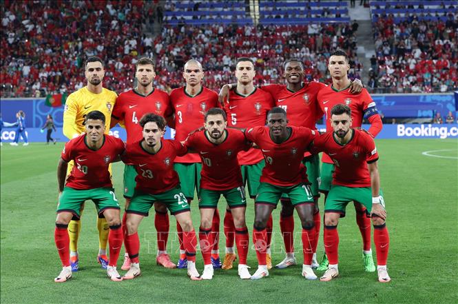 Đội tuyển Bồ Đào Nha trong trận ra quân gặp CH Séc, ngày 18/6/2024. Ảnh: THX/TTXVN 