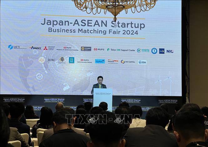 The Japan-ASEAN Startup Business Matching Fair. VNA Photo: Huy Tiến 