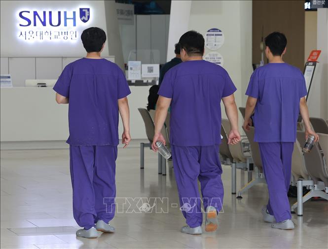 (Tư liệu) Nhân viên y tế làm việc tại một bệnh viện ở Seoul, Hàn Quốc, ngày 6/6/2024. Ảnh: Yonhap/TTXVN
