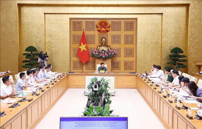 Phó Thủ tướng Trần Hồng Hà chủ trì cuộc họp. Ảnh: Văn Điệp – TTXVN