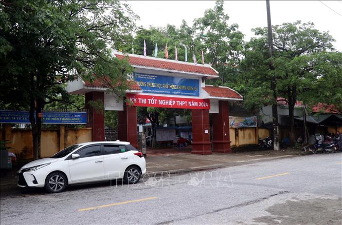 Điểm thi tốt nghiệp THPT năm 2024 tại trường THPT Chuyên Hưng Yên. Ảnh: Mai Ngoan-TTXVN