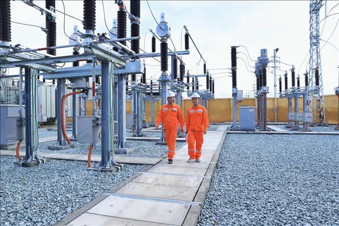 Trạm biến áp 110kV Yên Lạc. Ảnh: Tuấn Anh - TTXVN