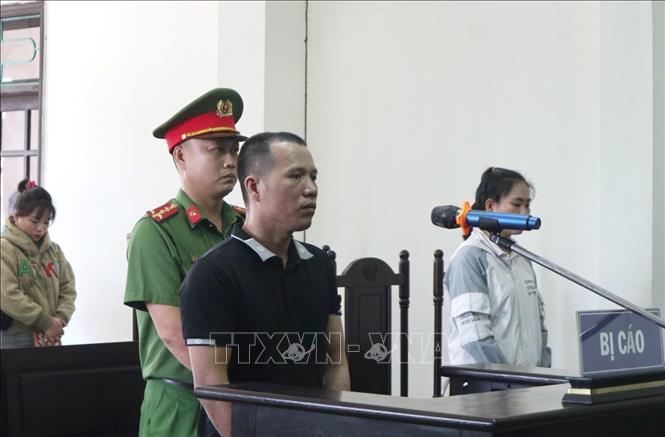 Bị cáo Đinh Khương Linh tại phiên tòa. Ảnh: Văn Tý -TTXVN                 