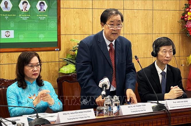 Giáo sư Hà Thanh Toàn, Ban Chỉ đạo SDMD 2045 phát biểu tại tọa đàm. Ảnh: Ánh Tuyết - TTXVN