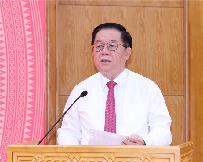 Trưởng Ban Tuyên giáo Trung ương Nguyễn Trọng Nghĩa phát biểu tại hội nghị. Ảnh: Phương Hoa - TTXVN