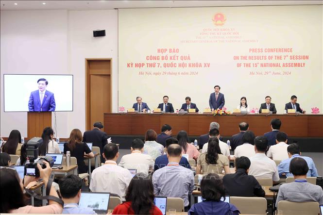 Quang cảnh buổi họp báo. Ảnh: An Đăng - TTXVN