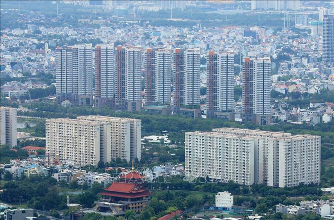 Các dự án chung cư ở thành phố Thủ Đức, Thành phố Hồ Chí Minh. Ảnh: Hồng Đạt - TTXVN